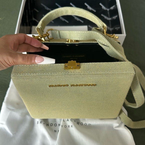 Kendrick Trunk | Green Denim w/ Gold Hardware - Picture 3 of 7